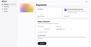 Apple Card Website Payments