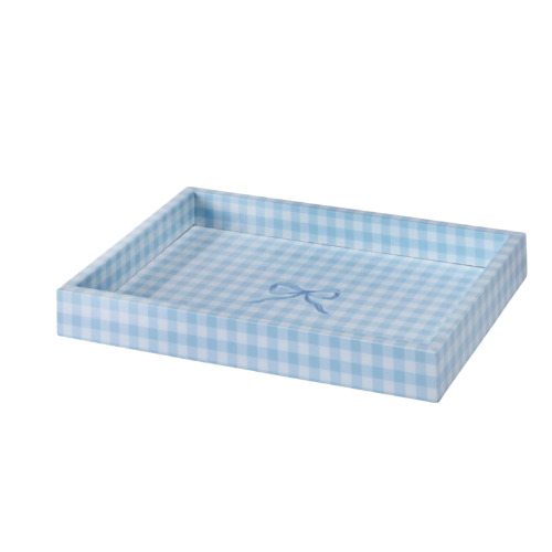 Blue Small Gingham Tray