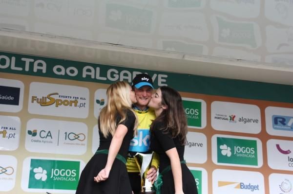 GC leader Stephen Cummings (Sky Procycling) on the podium