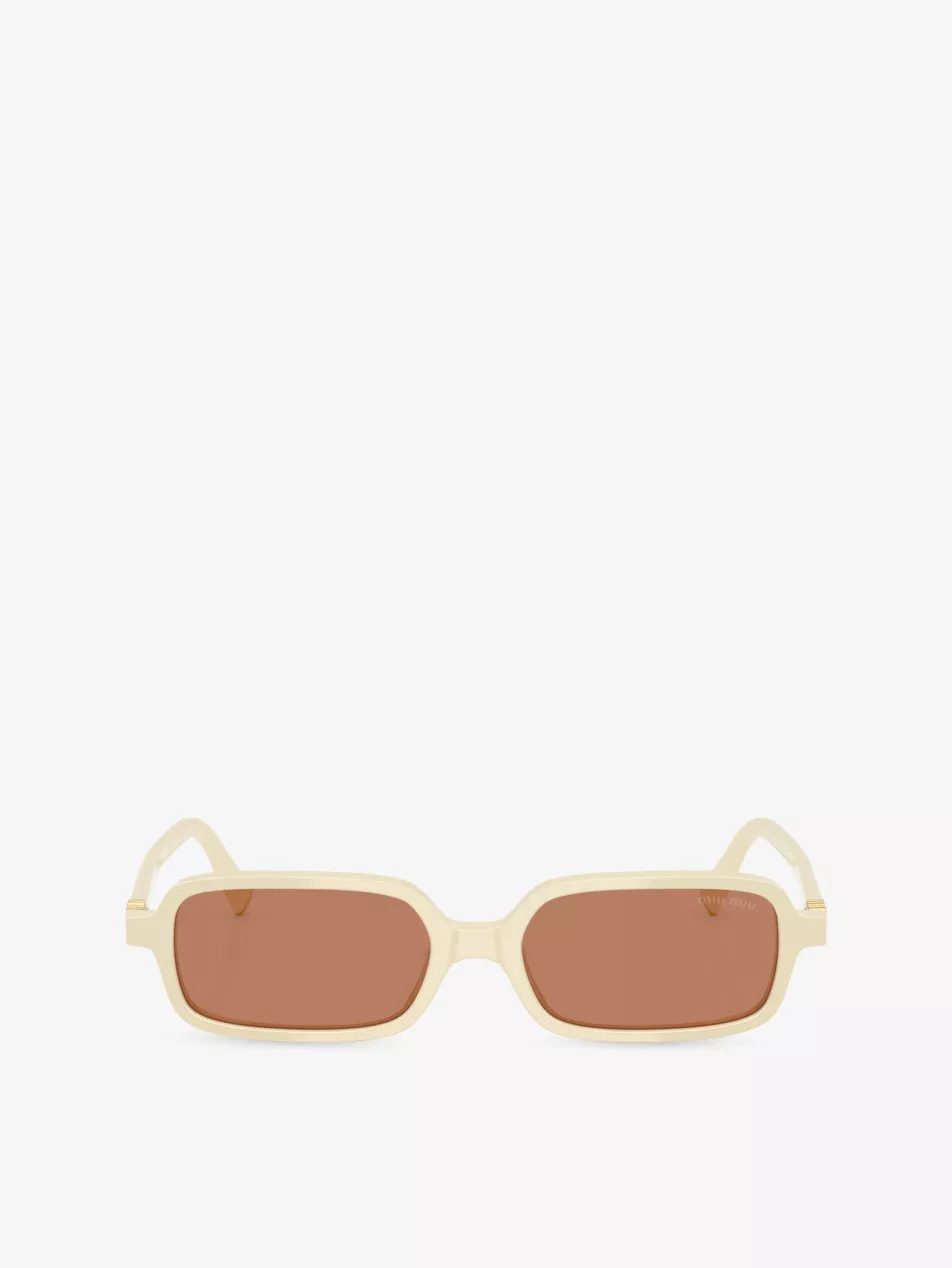 Mu 11zs Rectangle-Frame Acetate Sunglasses