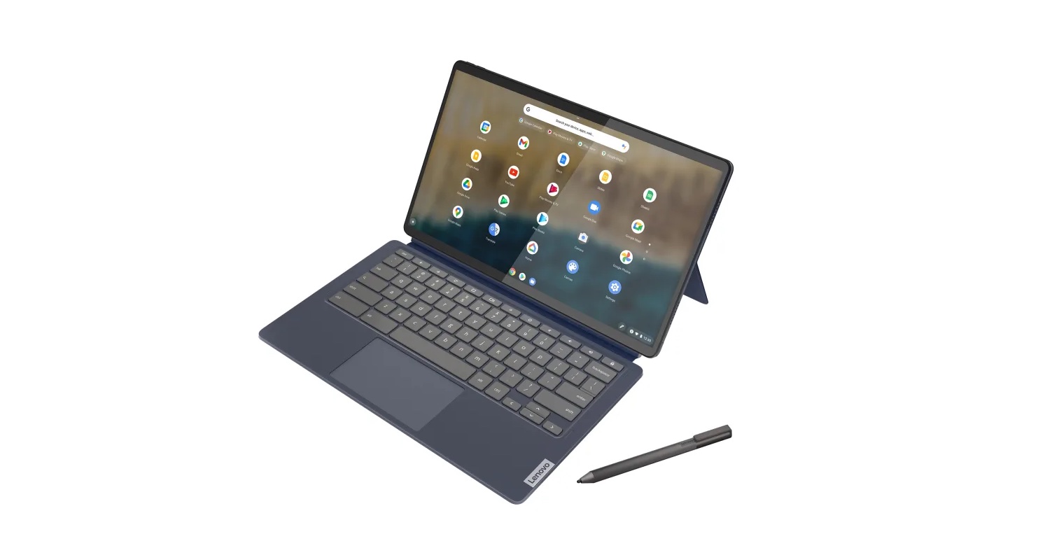 Lenovo Duet 5 Chromebook comes with a detachable keyboard folio.