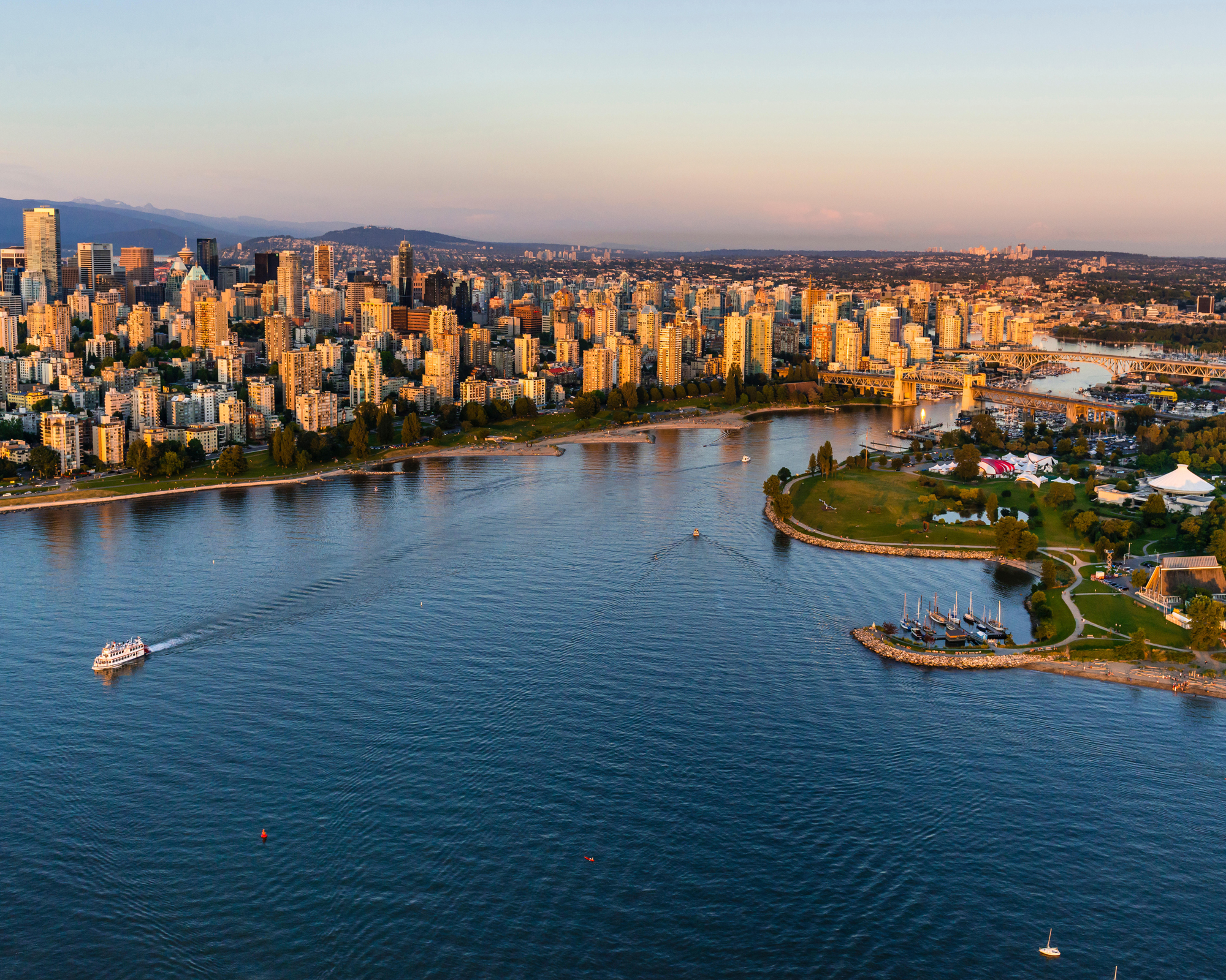 Aireal view of Vancouver, British Columbia, Canada