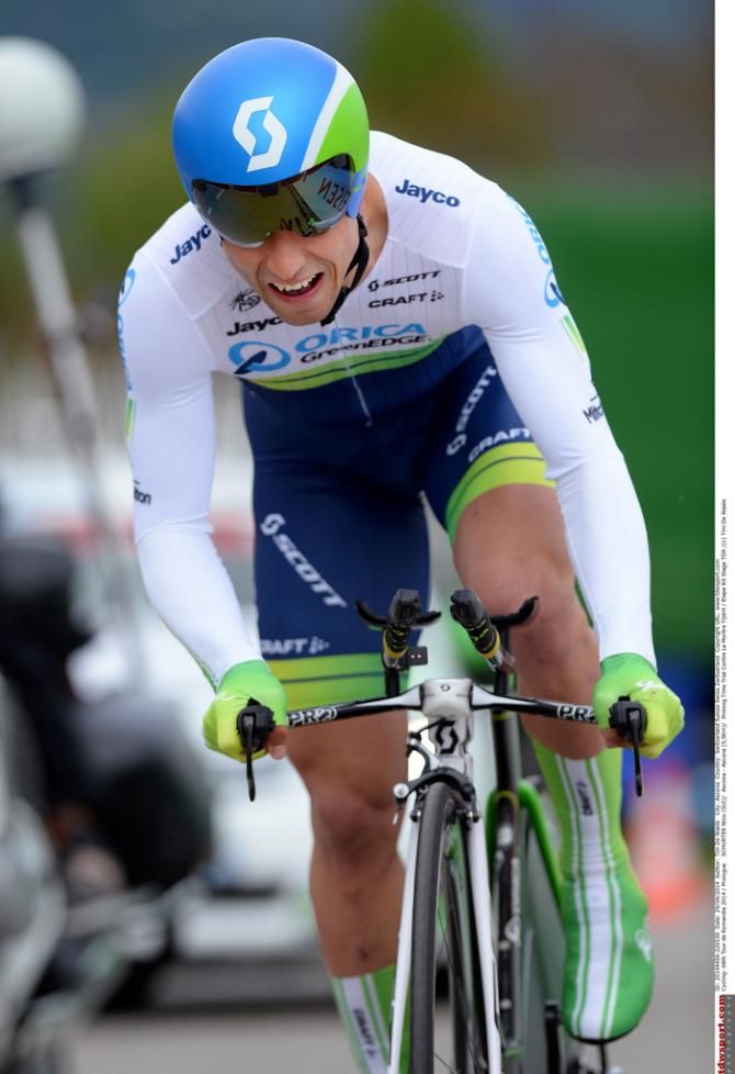 Nino Schurter (Orica-GreenEdge) swapped his MTB for a time trial bike