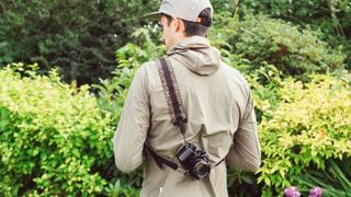 a leopard print camera strap