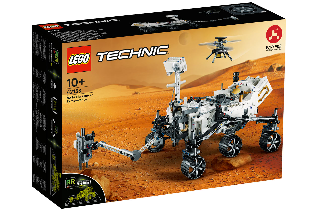 The new Lego Technic NASA Mars Rover Perseverance went on sale Aug. 1. The 1,132-piece model reproduces the six-wheeled explorer and Ingenuity, its flying rotorcraft companion.