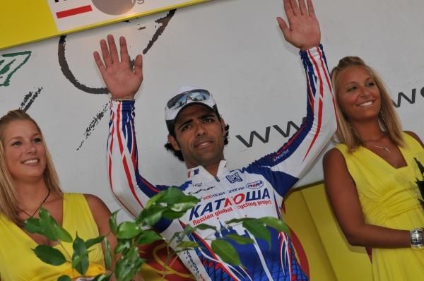 Italian Danilo Napolitano (Team Katusha) before getting his yellow jersey