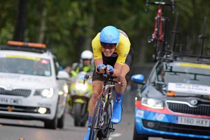Race leader Dylan van Baarle (Garmin-Sharp)