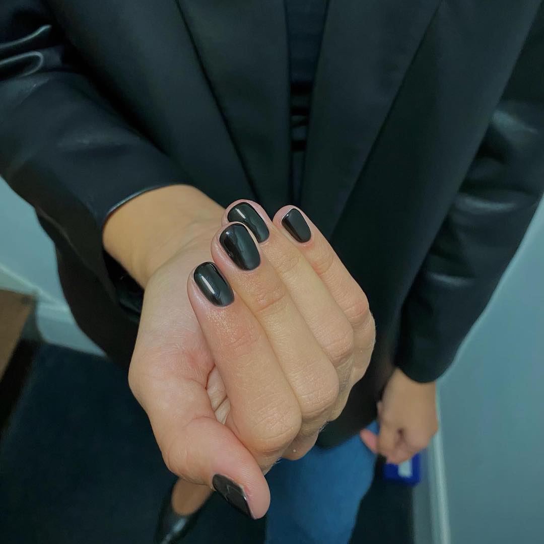 classic nail colours black manicure