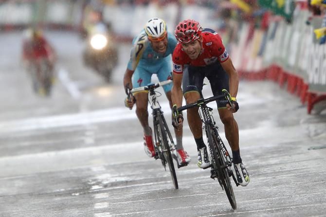 Alejandro Valverde (Movistar) lost the leader's jersey