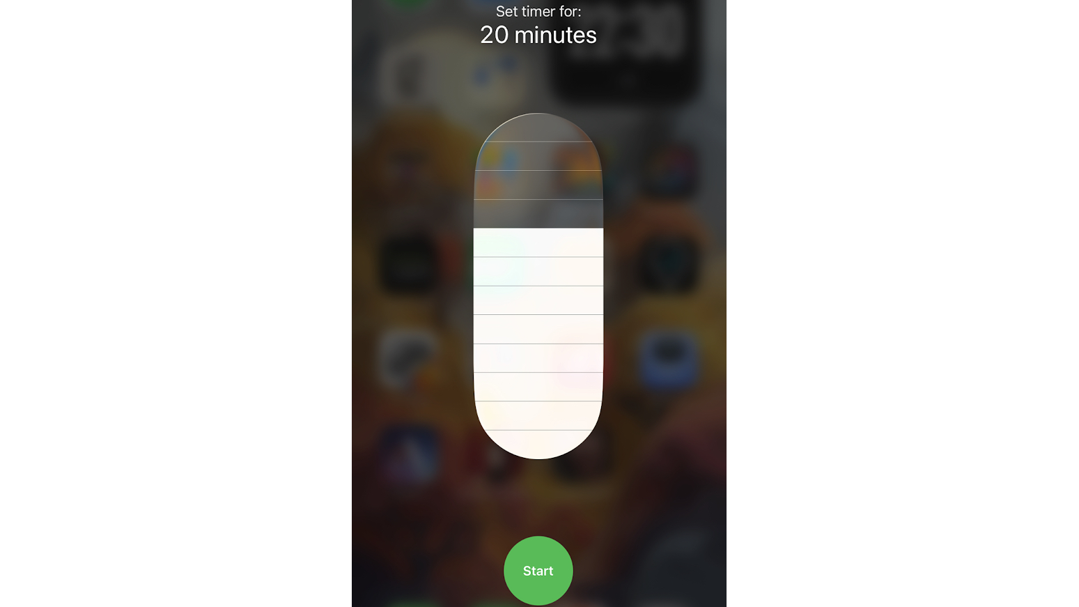 Using Control Center to start a timer