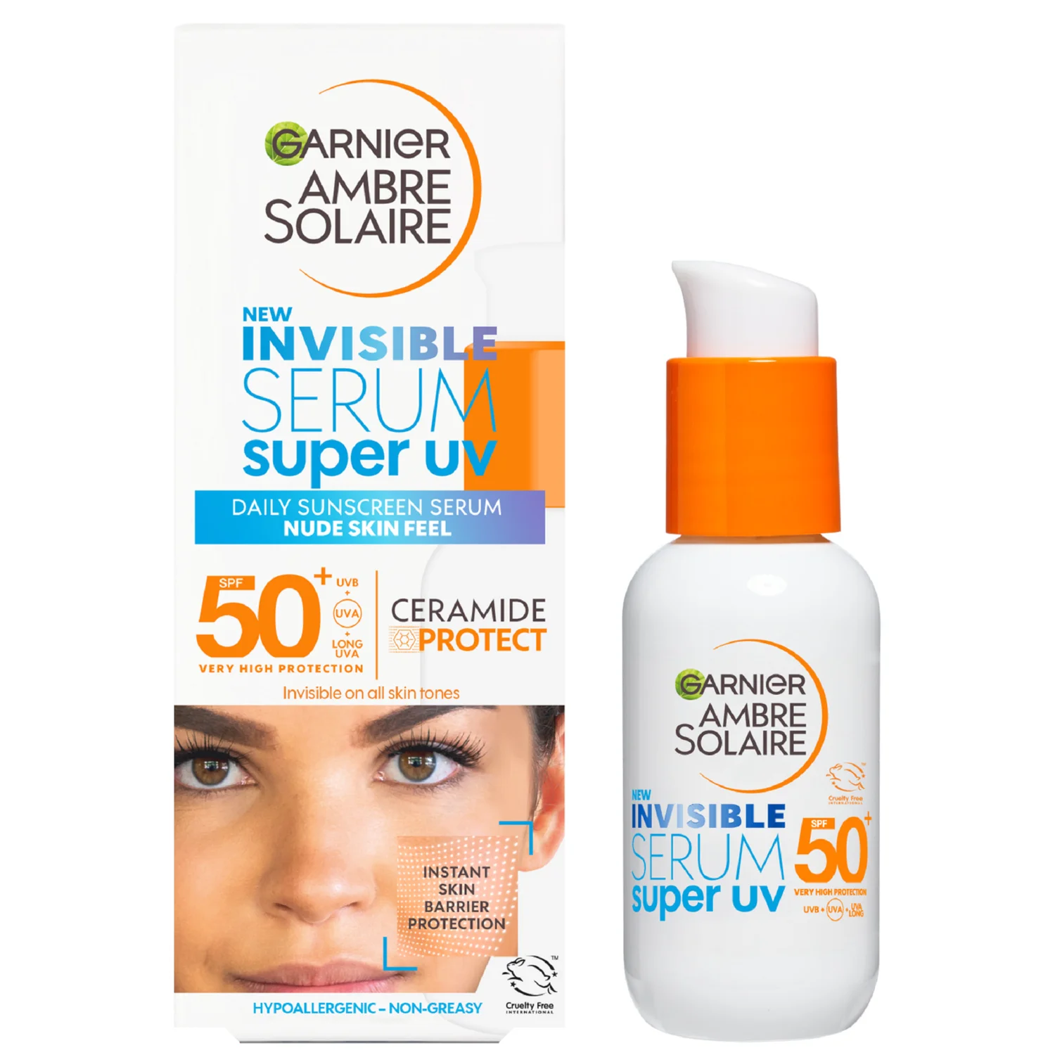 Garnier Ambre Solaire Spf 50+ Super Uv Invisible Face Serum 30ml