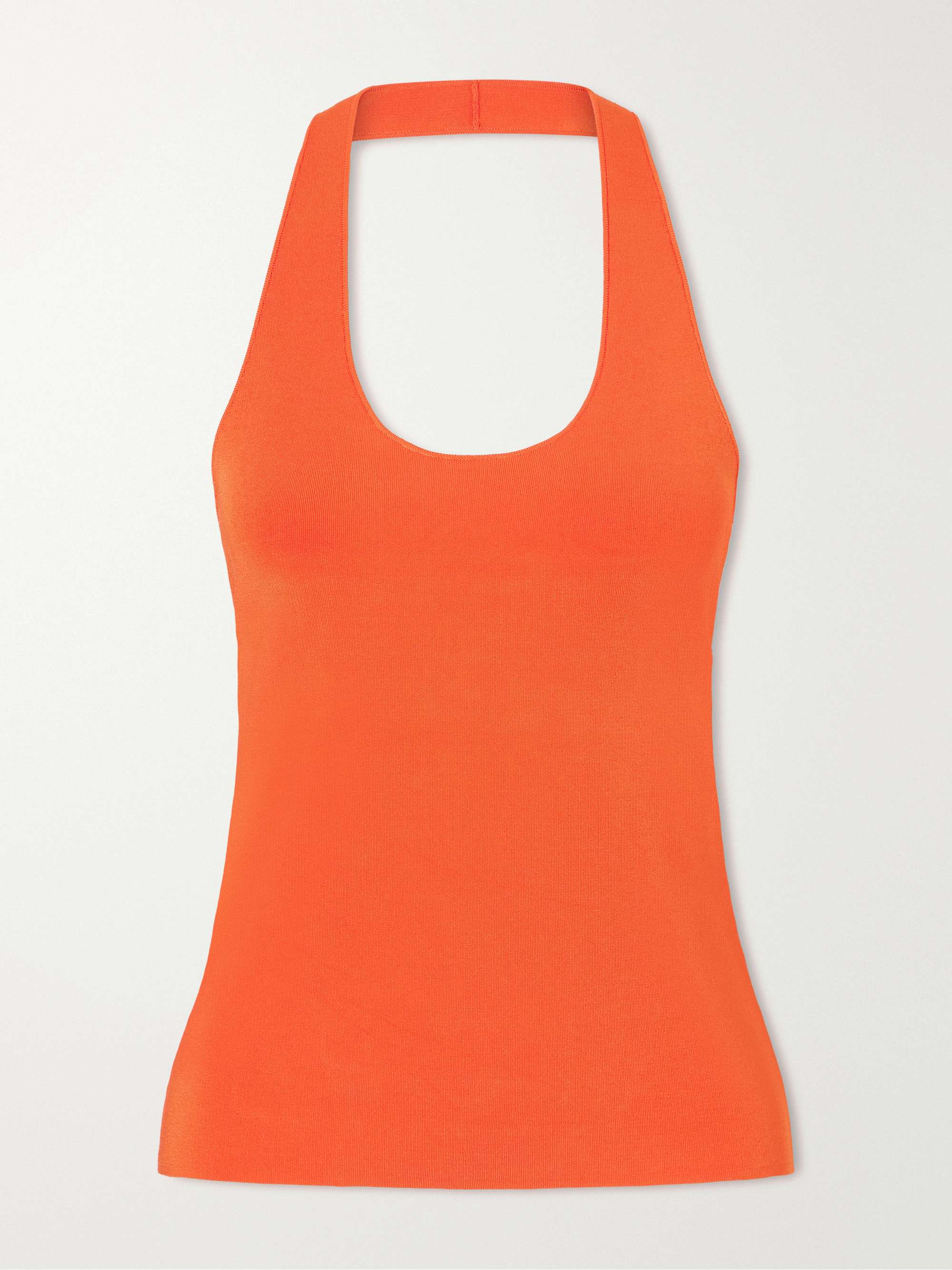 Halterneck Ribbed Tank