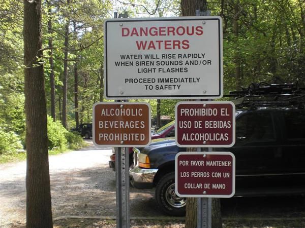 This river comes with a flood warning system.