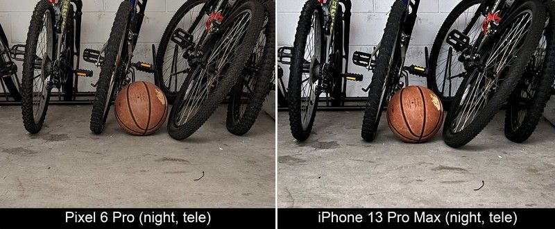 Pixel 6 Pro Vs Iphone 13 Pro Max Night Tele