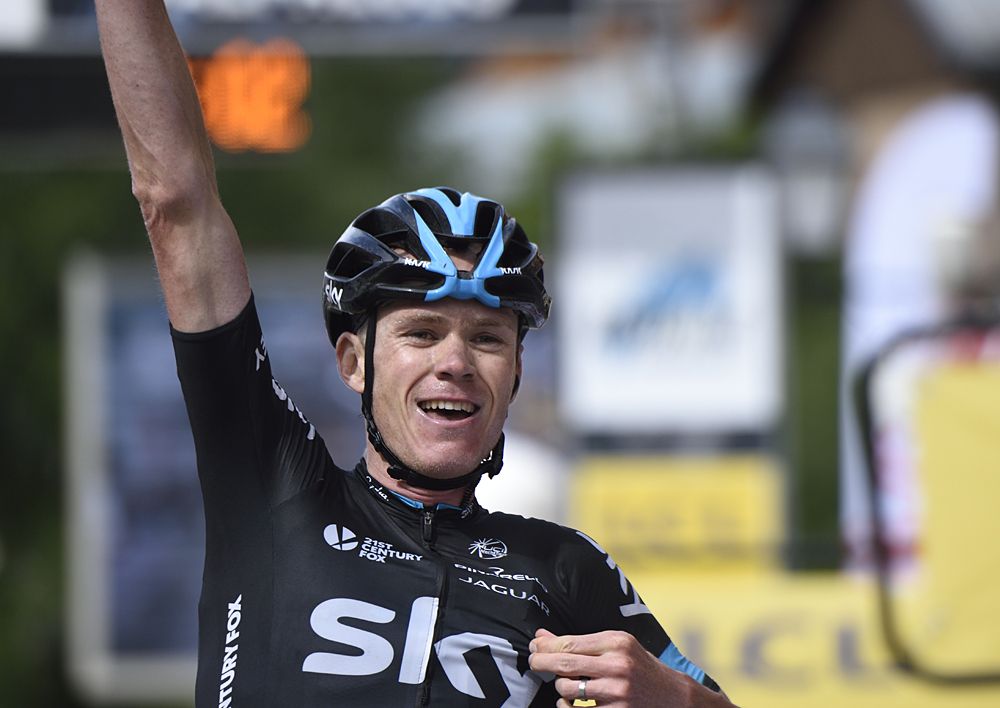 Chris Froome (Team Sky) wins the final stage at the Criterium du Dauphine