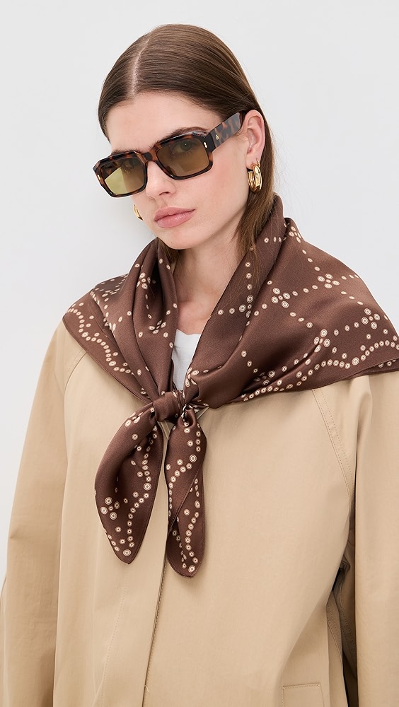 Rag & Bone Pearly Button Silk Scarf