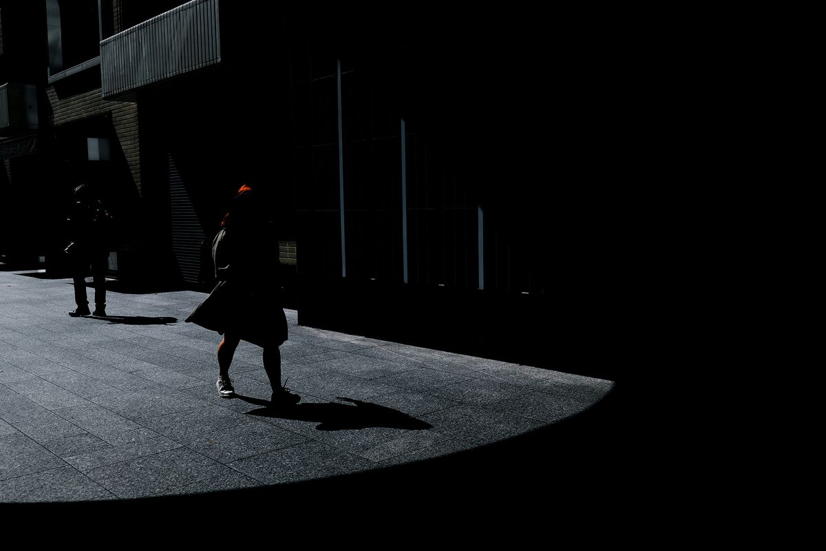 High contrast London street photo taken with the Panasonic Lumix S9 and custom Real Time LUTs applied