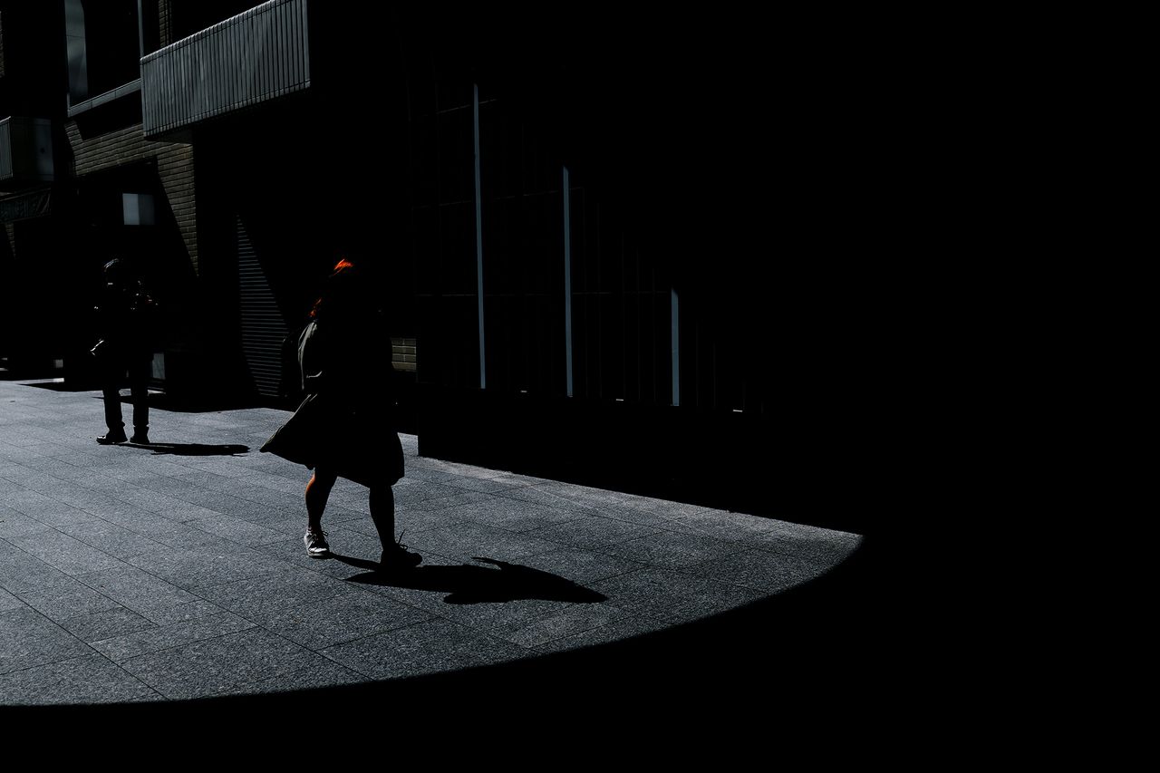 High contrast London street photo taken with the Panasonic Lumix S9 and custom Real Time LUTs applied