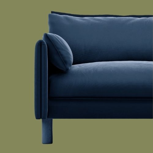 My Cozmo, Cozy Midnight Blue Velvet Jacket | Dark Blue Trim