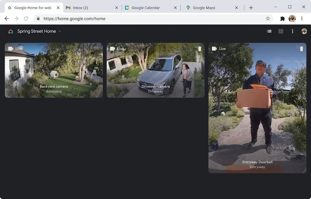 Google Home Web View