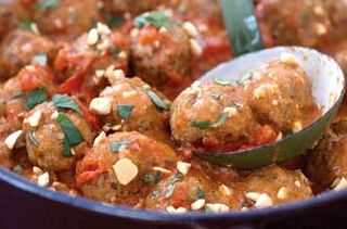 Bill Granger's pork meatballs in curry sauce