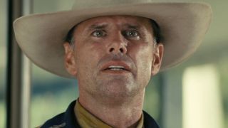 Walton Goggins' Cooper Howard in cowboy hat in Fallout