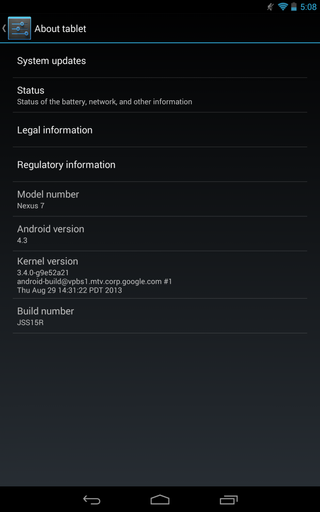 Nexus 7 (2013) update