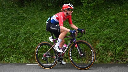 Demi Vollering of The Netherlands and Team SD Worx – Protime competes in the breakaway during the 3rd Itzulia Women 2024