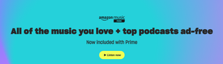 Amazon Prime Music sign-up page