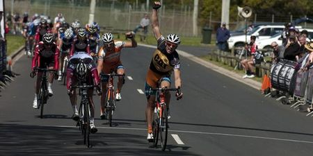 Nathan Haas (Genesys Wealth Advisers) takes out the final stage ahead of V Australia's Bernard Sulzberger.
