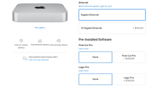 Apple store page for the Mac Mini