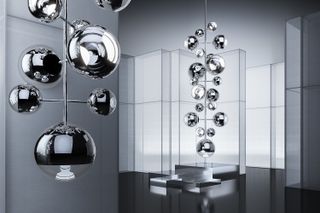 Tom Dixon mirror ball chandelier in silver