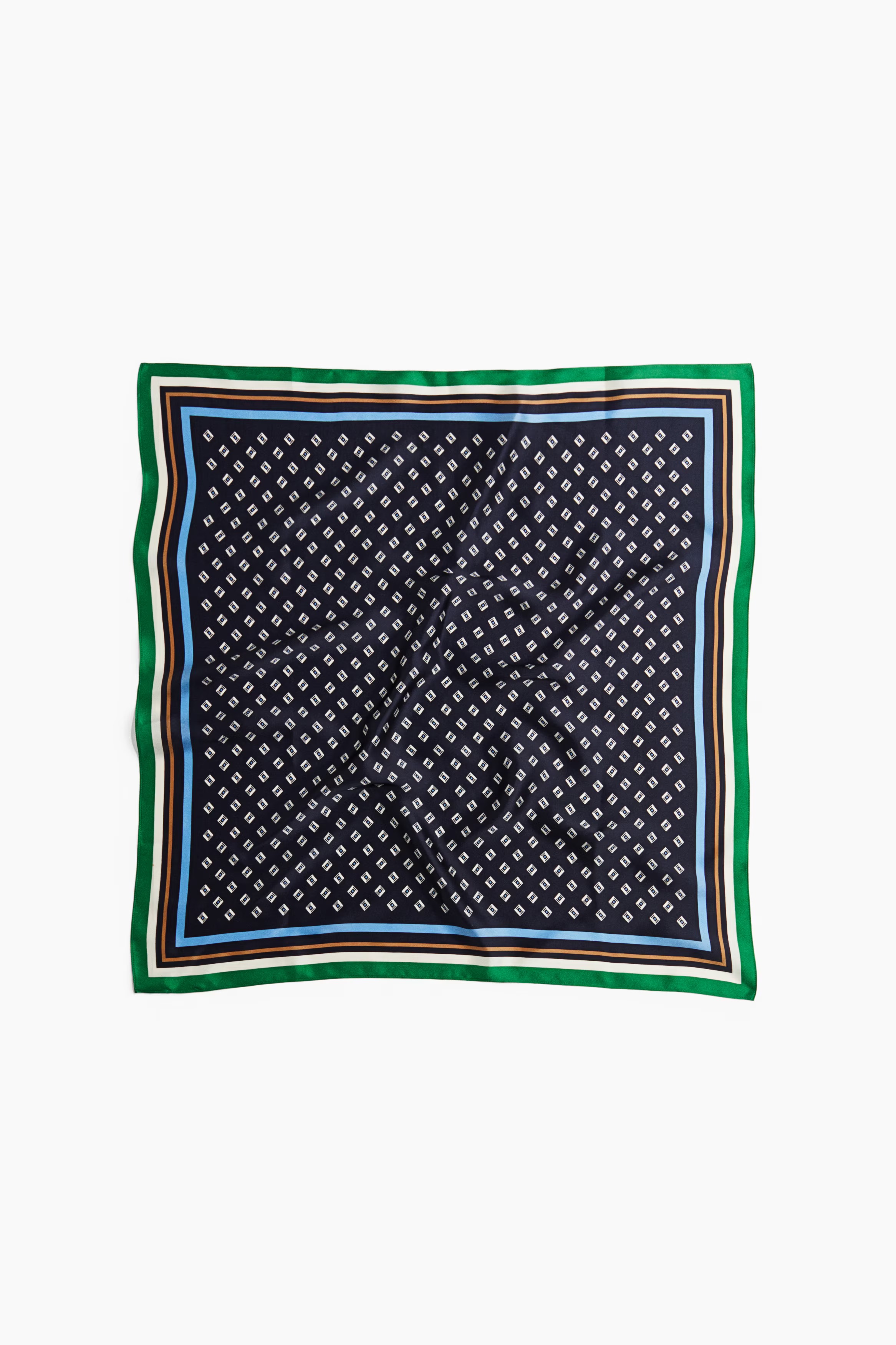 Printed Silk Scarf - Beige/leopard Print