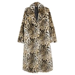 River Island Brown Faux Fur Leopard Coat