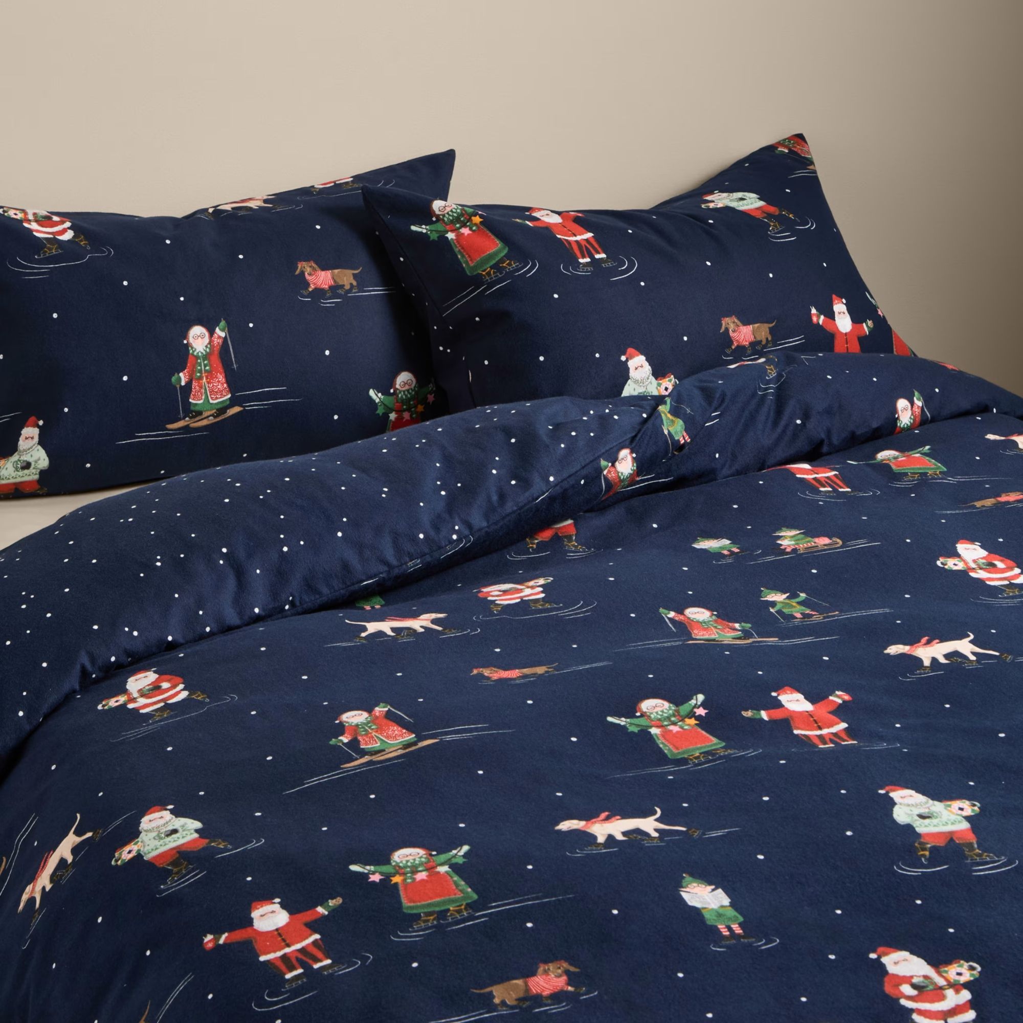 navy christmas bedding set 