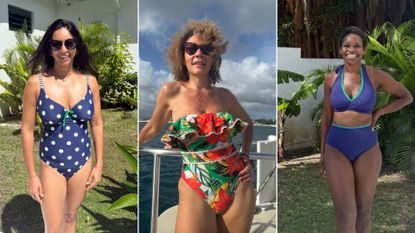 Tanya Banerjee, Sharmaine France, Paula Moore wearing some of the best swimwear for women over 50