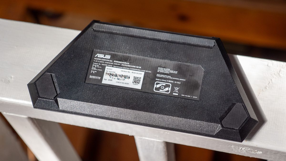 The underside of Xreal ROG R1's included dock