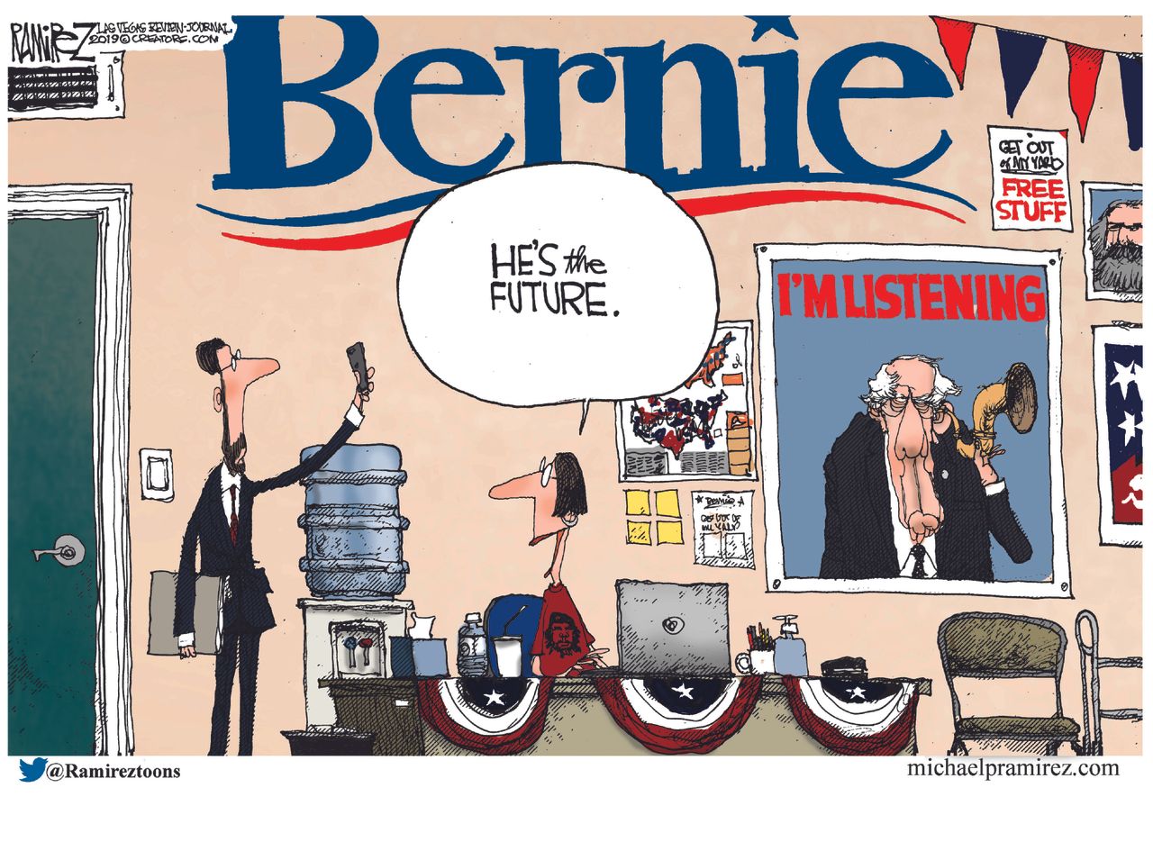 Political&amp;amp;nbsp;Cartoon&amp;amp;nbsp;U.S. Bernie Sanders presidential election Democrats 2020