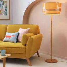 Sofa and standing lamp from Habitat x Scion
