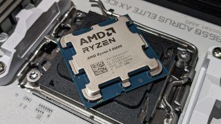 AMD Ryzen 5 8600G atop an AM5 motherboard