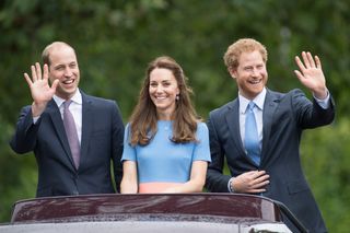 Prince Harry, Prince William and Kate Middleton