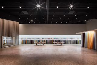 The 320 sq m showroom featuring Kvadrat's full fabric range