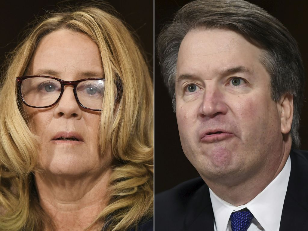 Christine Blasey Ford and Brett Kavanaugh.