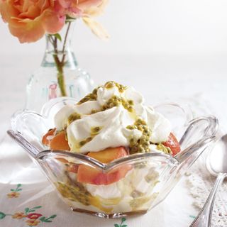 Peach and Passion Fruit Meringue Trifle