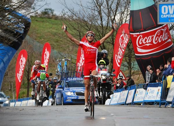 R&eacute;my Di Gregorio (Cofidis) wins the final stage of the Vuelta Asturias.