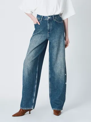 John Lewis X Awake Mode Bertabur Jeans, mittelblaue Waschung