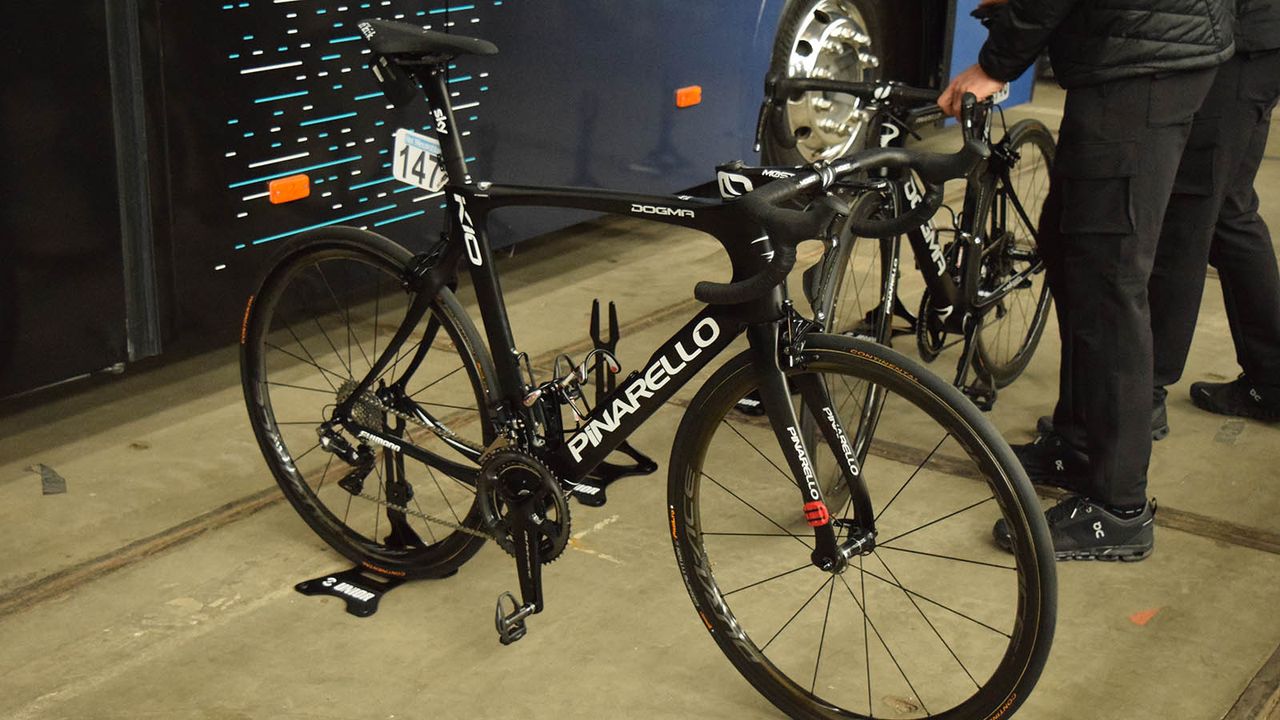 Team Sky run Elite Ciussi bottle cages during cobbled races for the extra bottle security