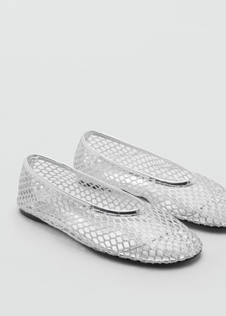 Metallic Mesh Shoes - Women | Mango United Kingdom