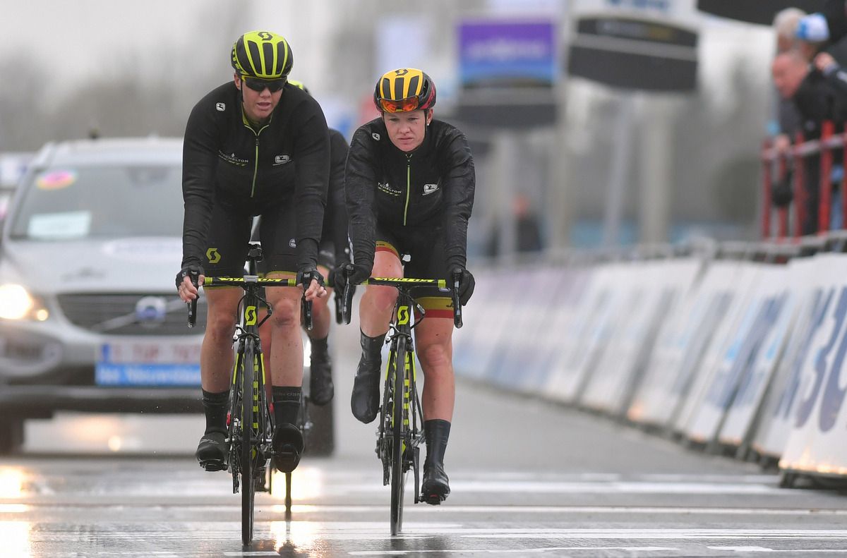 Sarah Roy crosses the line