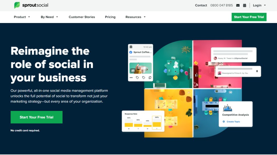 Website screenshot for Sprout Social